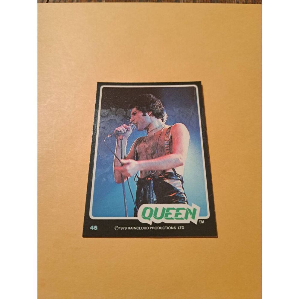 Vintage 1979 Raincloud Productions Queen Trading Card #45 Rock Band Memorabilia